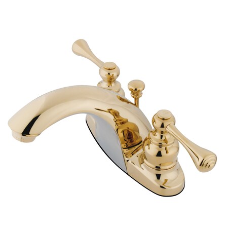 4 Centerset Bathroom Faucet, Polished Brass